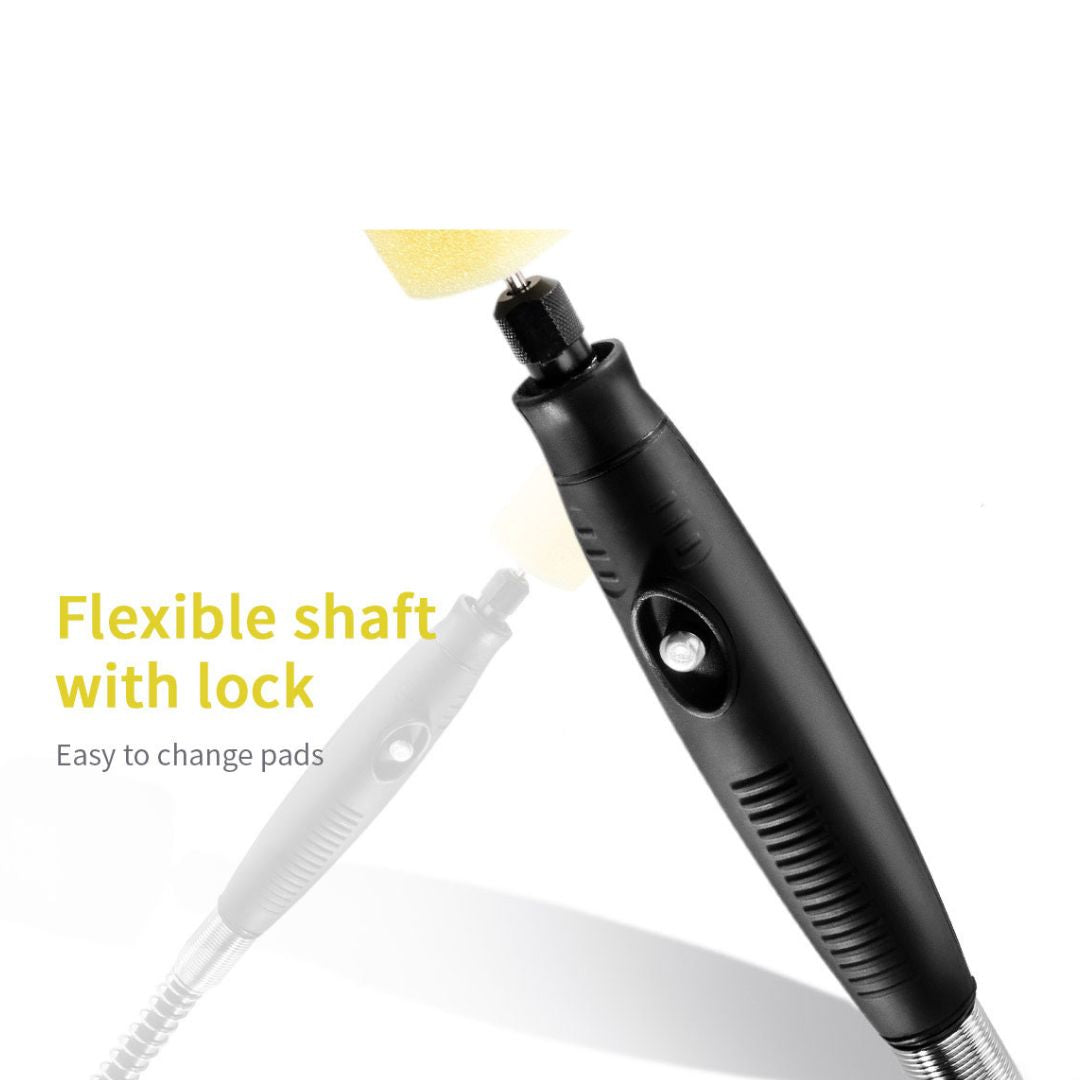 ShineMate Flexible Mini Nano Polisher Kit MPK-3. Mini polisher. Nano polisher kit. Polisher for drill. Best polisher for edges and door handles. Polishing interior black piano laquer. ShineMate Cork Ireland, Liquid Elements Ireland