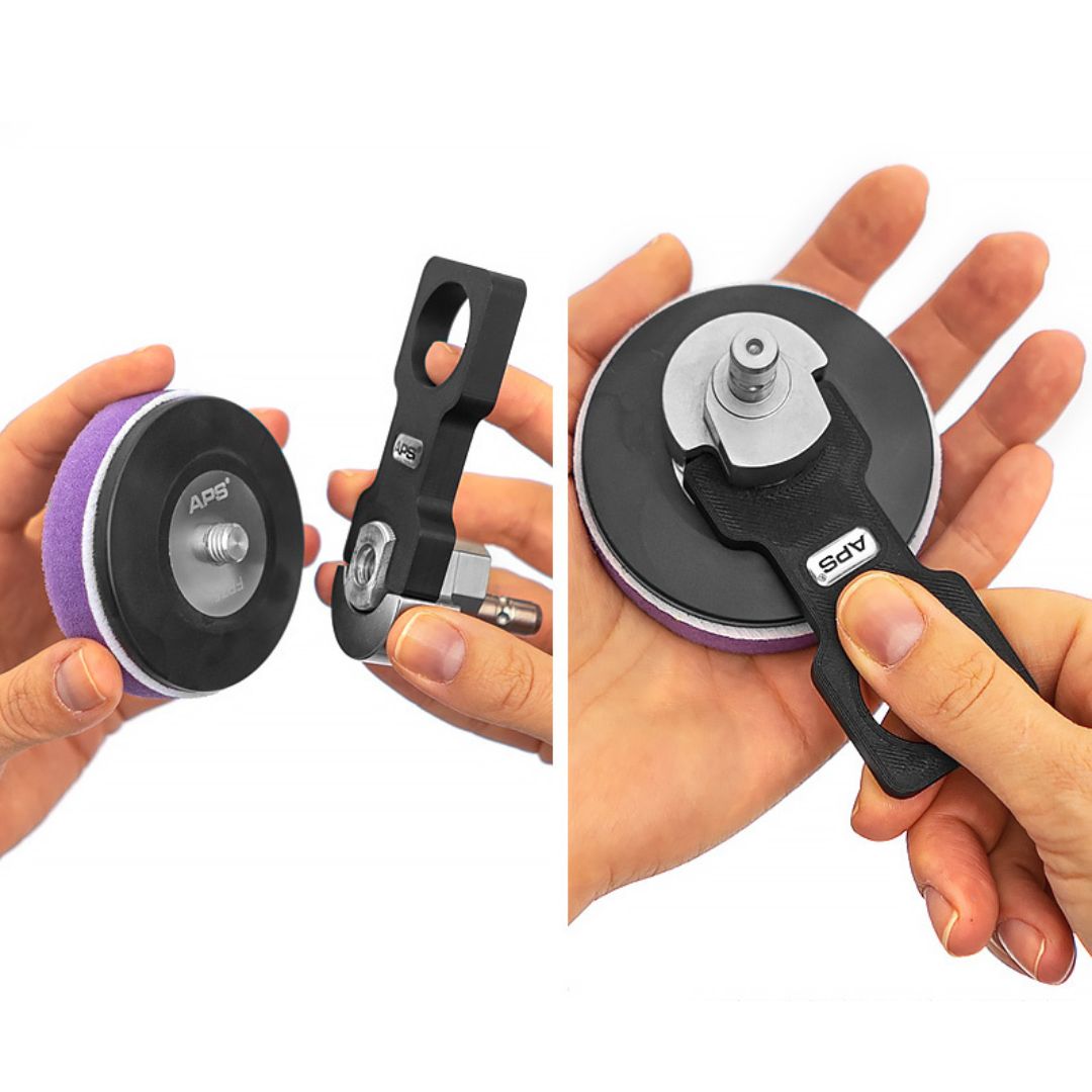 New tool from APS helping to release the backing plates from the Flex PXE80.
Fits both the eccentric and rotary adapters. APS Ireland
