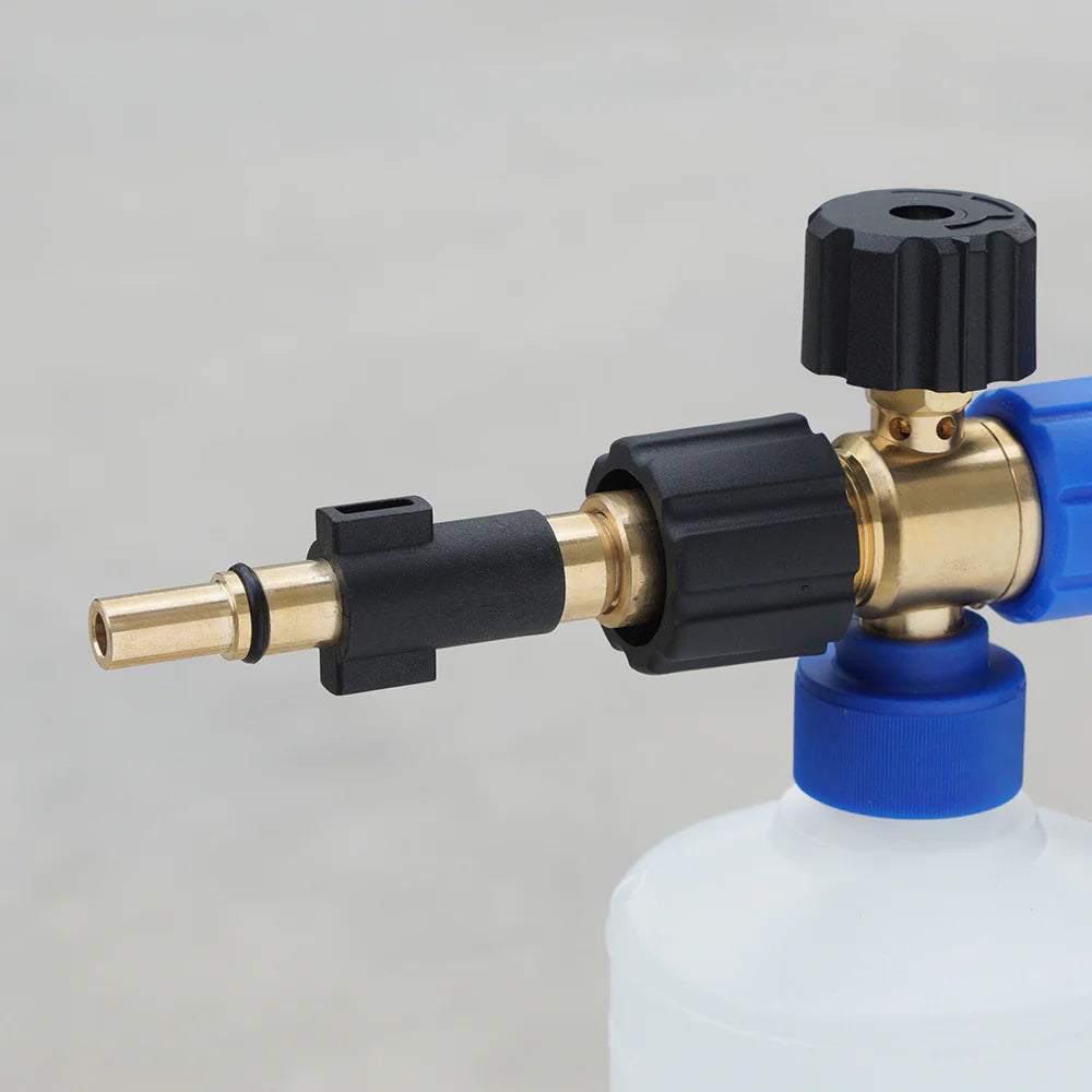 MJJC Snow Foam Cannon Black & Decker, Makita & New Bosch AQT adapter. Best Snow foam Gun. Thick snow foam. Best for professional snow foam gun. Snow foam gun for bilt hamber, autoglym, ADBL, Labocosmetica. MJJC Ireland. MJJC Cork Ireland