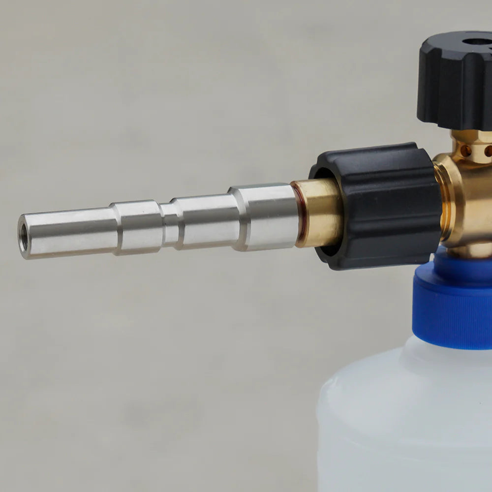 MJJC Snow Foam Cannon Nilfisk/Kranzle Quick Release adapter. Best Snow foam Gun. Thick snow foam. Best for professional snow foam gun. Snow foam gun for bilt hamber, autoglym, ADBL, Labocosmetica. MJJC Ireland. MJJC Cork Ireland