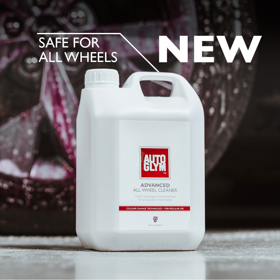 Autoglym Wheel Cleaner like Magma. An ultimate wheel cleaner that safely cuts through road grime? It’s time you reached for a bottle of our colour changing, high-cling, pH neutral Advanced All Wheel Cleaner. Autoglym Ireland