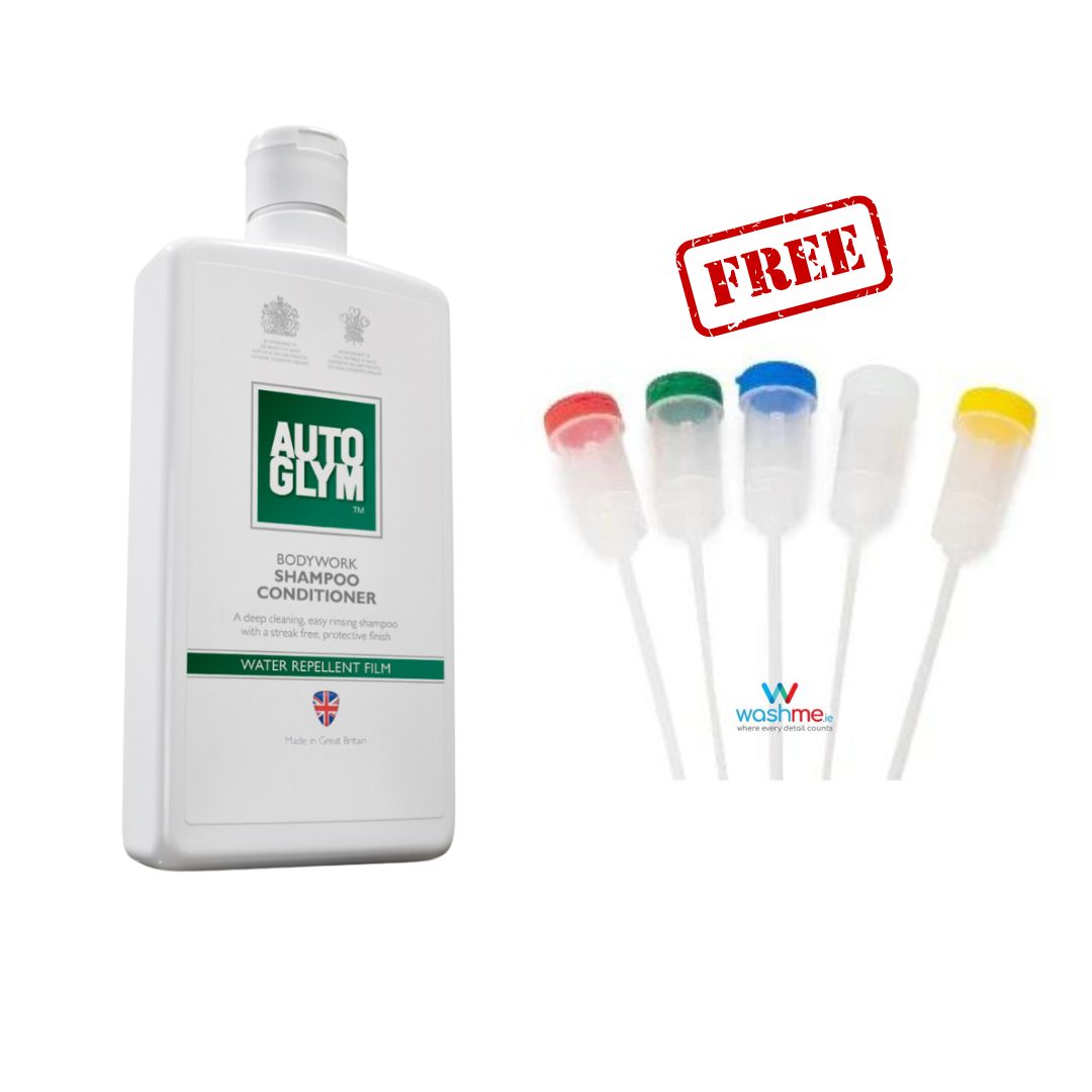 Autoglym Bodywork Shampoo Conditioner. White Bottle with green label. Hydrophobic film shampoo. 500ml. Autoglym Cork Ireland
