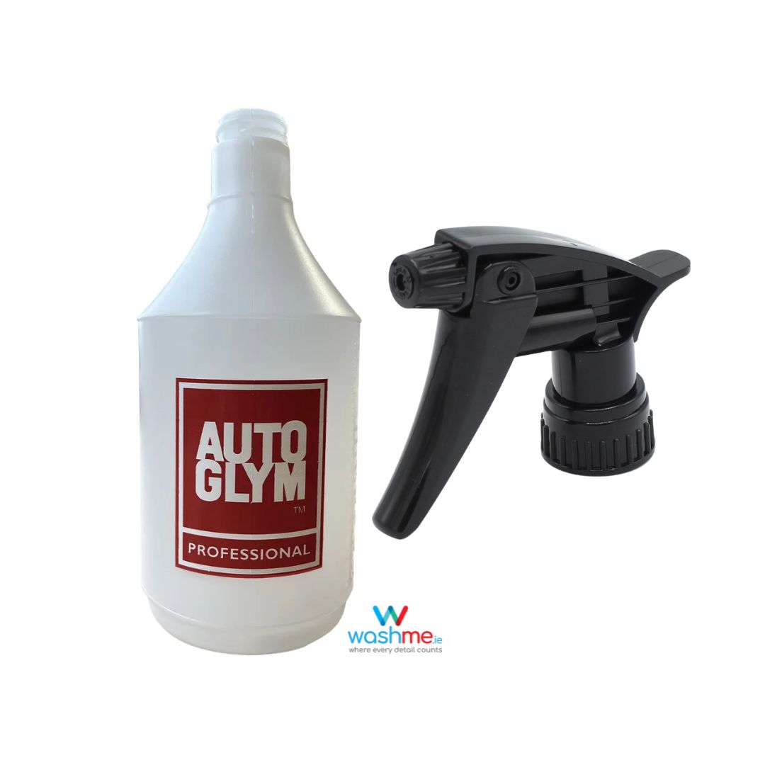 Autoglym spray bottle cap for easy fill. Autoglym Cork Ireland. Autoglym Bottle with Heavy Duty acid and tar remover trigger. Autoglym Ireland