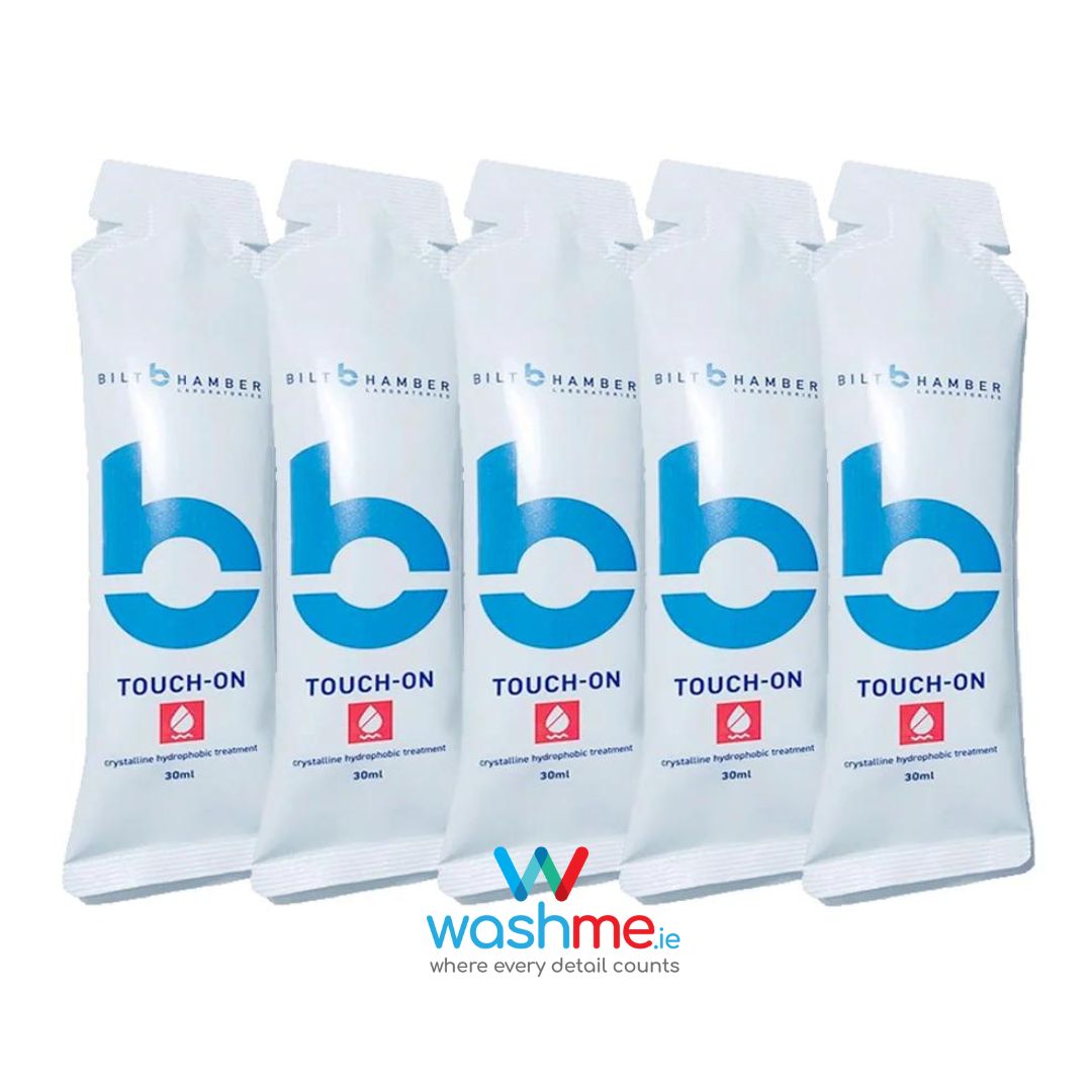 Bilt Hamber Touch-on shampoo sachet. 30 ml Bilt Hamber Ireland, Bilt Hamber cork. Hydrophobic ceramic treatment