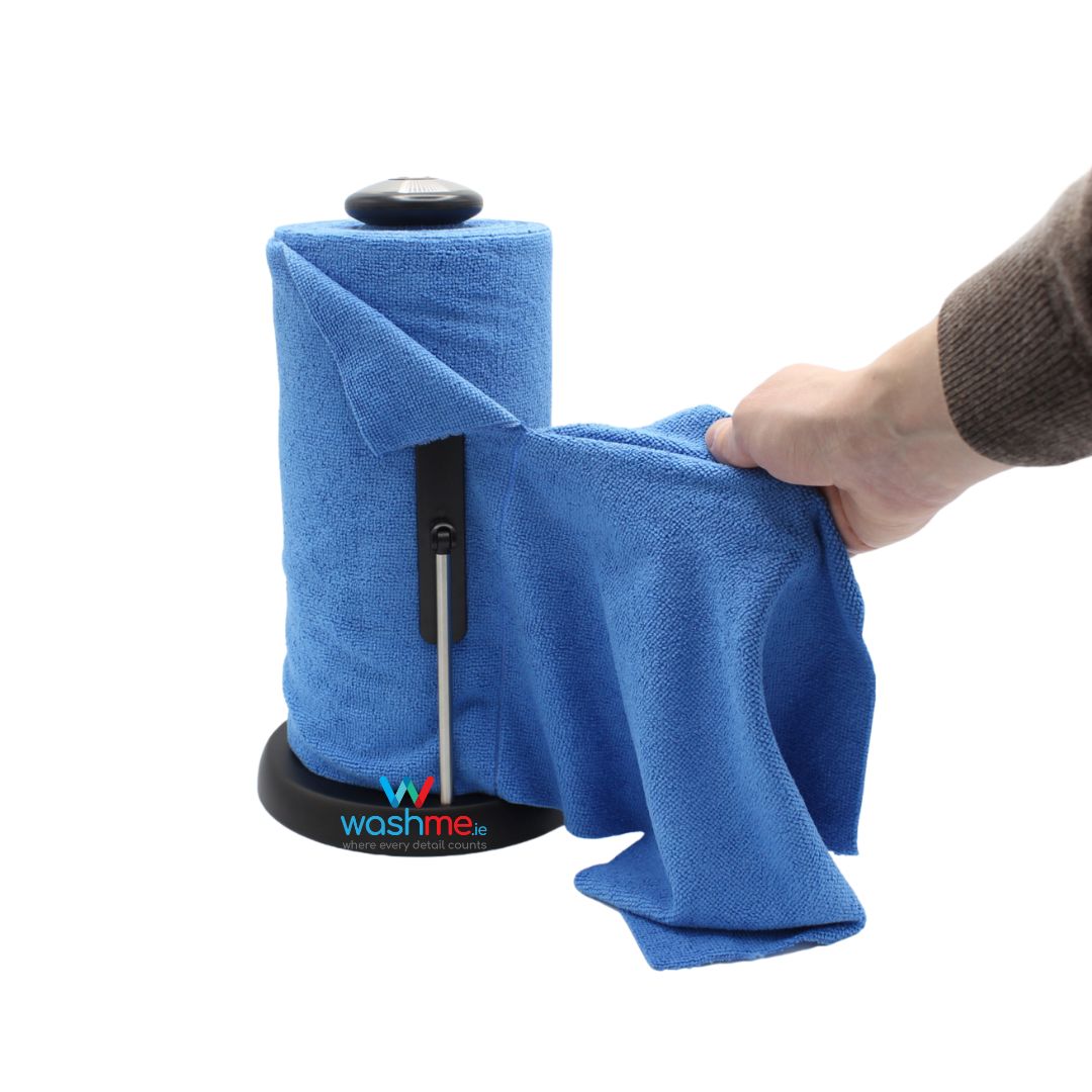 Microfibre roll holder. like kitchen roll holder. heavy base and neat design. mircofibre roll Ireland