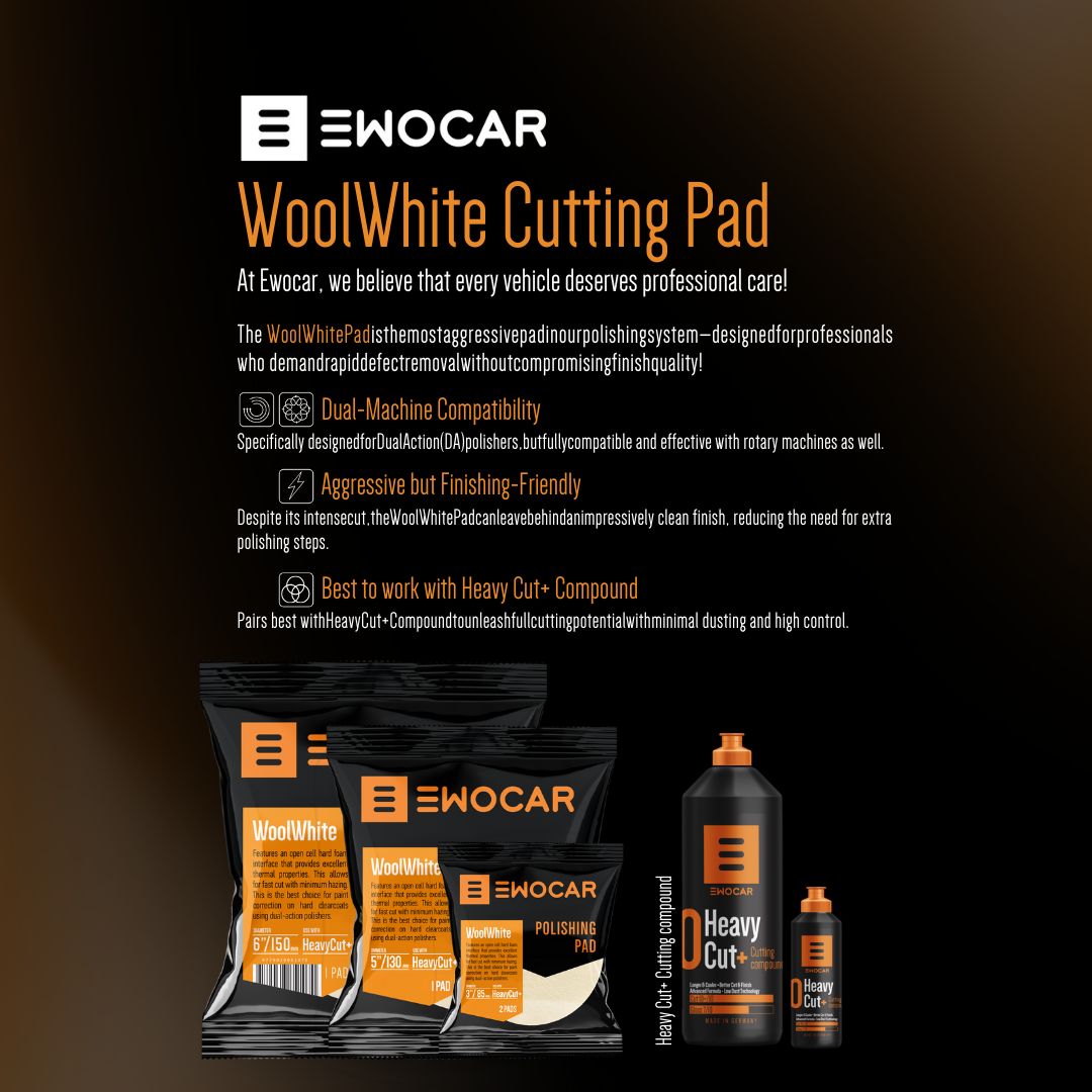 EWOCAR Polishing Pad Wool White 2" - Heavy Cut. EWOCAR Ireland