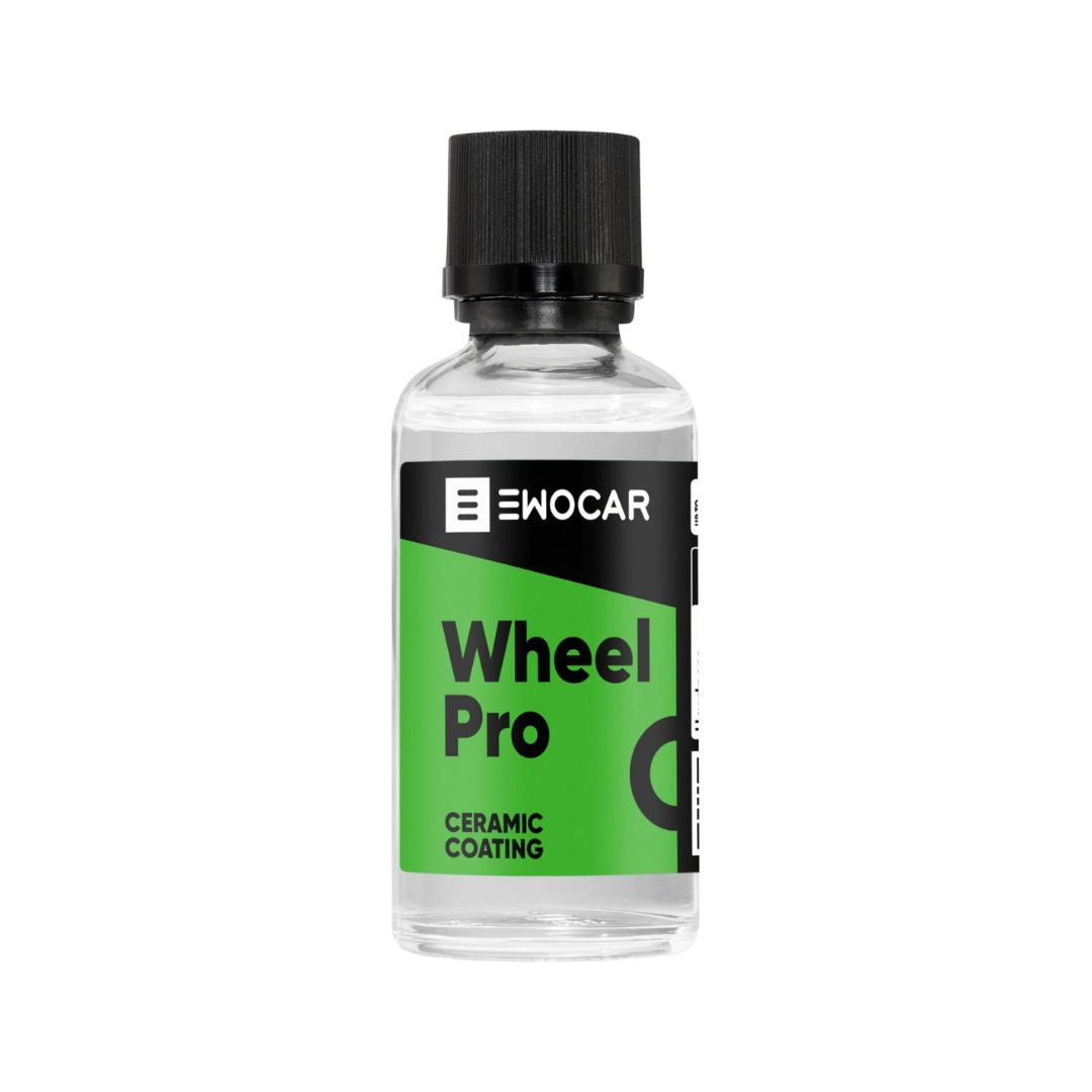 Bottle of EWOCAR Wheel Pro ceramic coating on a white background