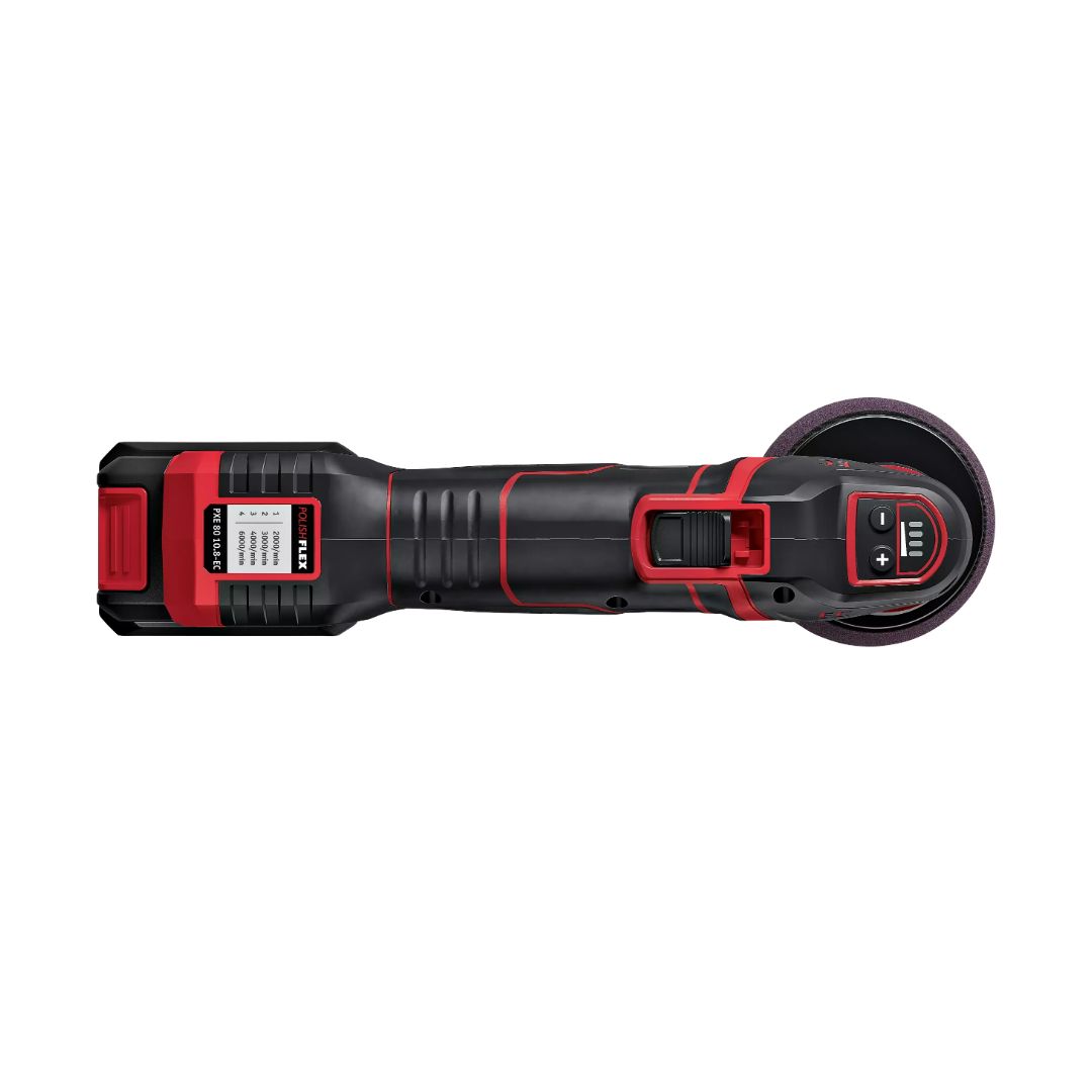Flex PXE80 Cordless mini polisher. Flex Ireland. The smart cordless polisher 10,8 V, rotary and random orbital free-running