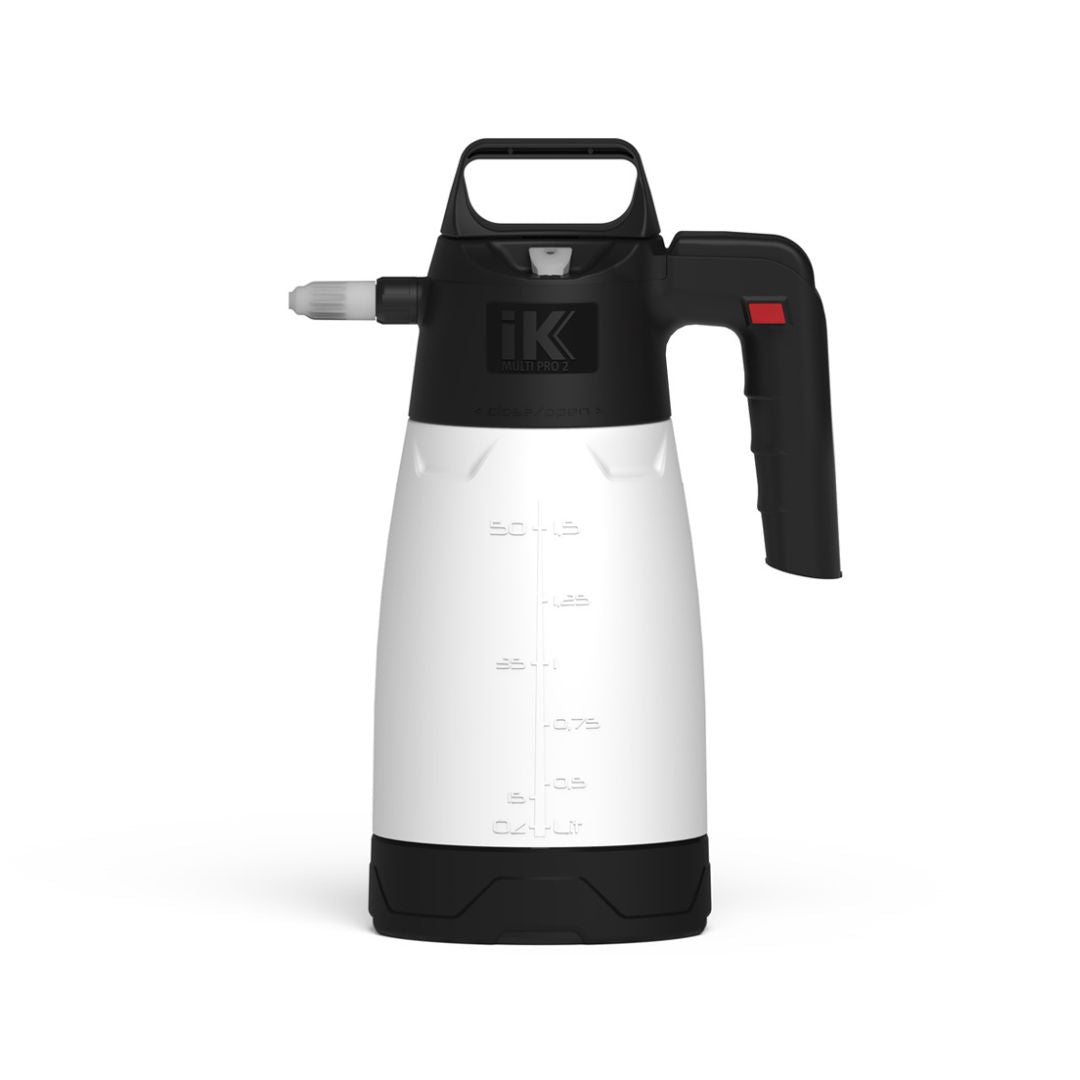 IK Pro 2 hand pump sprayer. IK pump sprayer. sprayer in black and white. Pump sprayer for acid and wheel cleaner. IK Cork Ireland