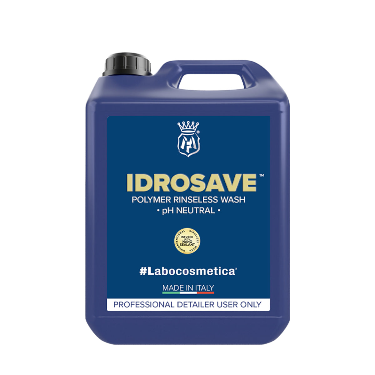 Labocosmetica Idrosave is the latest polymer rinseless wash on the market. With a new and innovative formulation that offers a complete solution for washing and protecting vehicles in a single step without the need for additional rinsing. Idrosave can also be used as a rinse aid and works just as good as a Waterless wash too!
