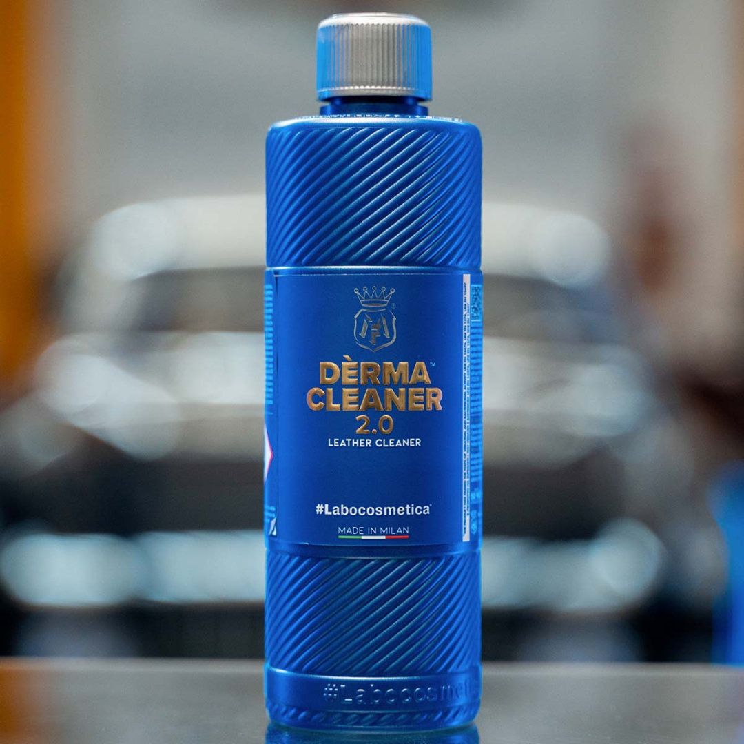 Labocosmetica Derma Leather Cleaner. Safe Leather Cleaner for all leather and steering wheel. Labocosmetica Cork Ireland. Great for Tesla vegan leather