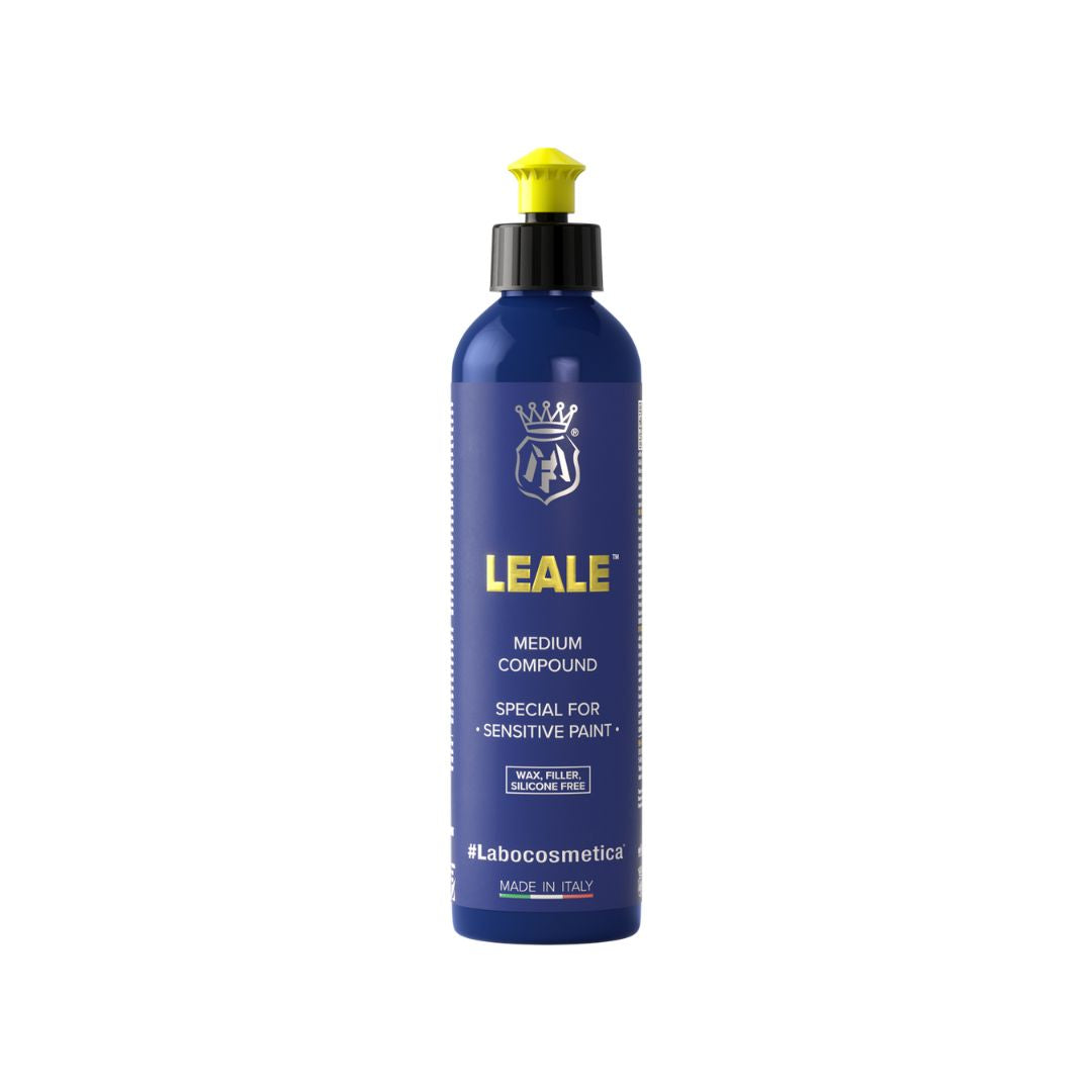 Labocosmetica Leale. One Step polish compound. Medium cut compound polish. best polisher. Easy wipe off. Blue bottle, black lid and yellow tip. Labocosmetica Cork Ireland