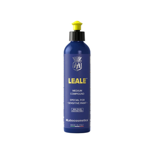 Labocosmetica Leale. One Step polish compound. Medium cut compound polish. best polisher. Easy wipe off. Blue bottle, black lid and yellow tip. Labocosmetica Cork Ireland