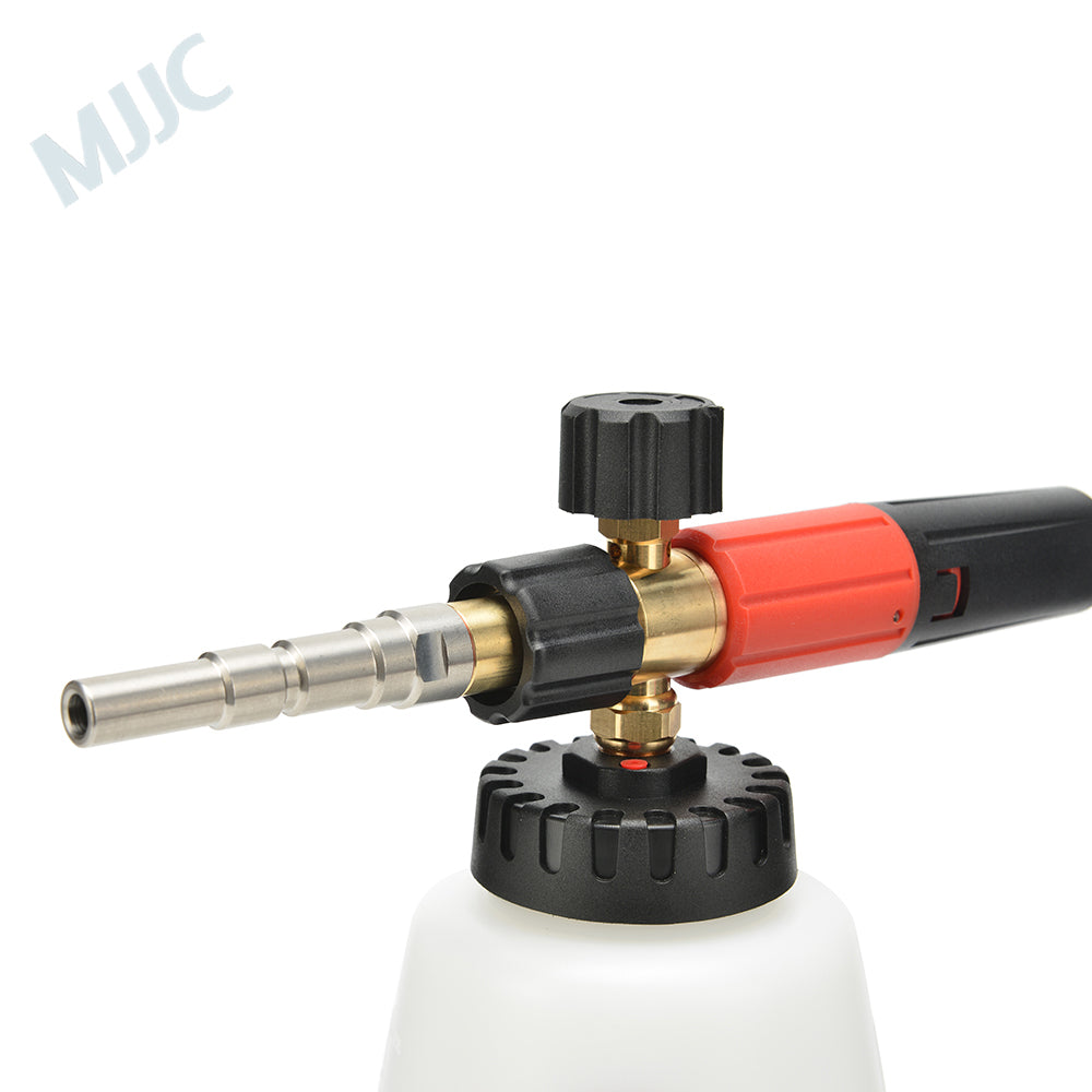 MJJC Snow Foam Cannon Pro V2.0 - Nilfisk Quick Release. Best Snow foam Gun. Wide bottle opening for easy fill. Thick snow foam. Best for professional snow foam gun. Snow foam gun for bilt hamber, autoglym, ADBL, Labocosmetica. MJJC Ireland. MJJC Cork Ireland