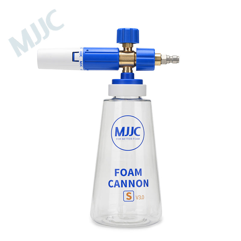 MJJC Snow Foam Cannon S V3.0 - 1/4" Quick Release. Best Snow foam Gun. Wide bottle opening for easy fill. Thick snow foam. Best for professional snow foam gun. Snow foam gun for bilt hamber, autoglym, ADBL, Labocosmetica. MJJC Ireland. MJJC Cork Ireland