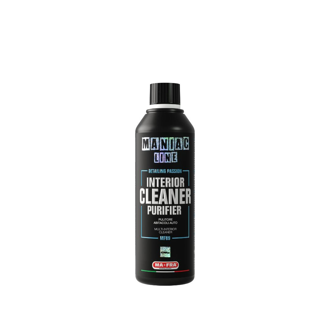 500ml Black bottle of Maniac Line Interior Cleaner Purifier on a white background