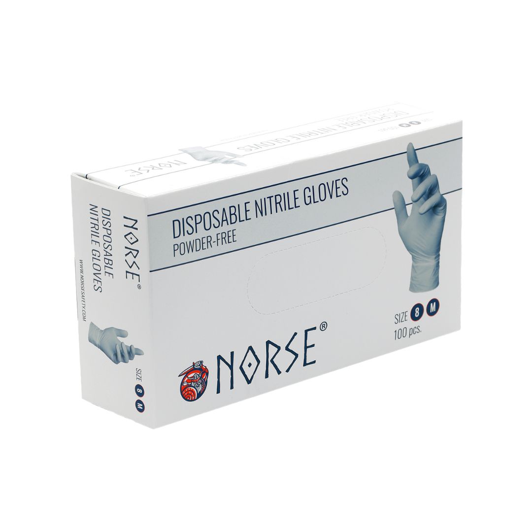 NORSE Detailing and valeting Glove Blue A powder free nitrile disposable glove offering protection against contamination, dirt and potential irritants in low risk situations. GL8953 Nitrile Disposable Gloves Size M