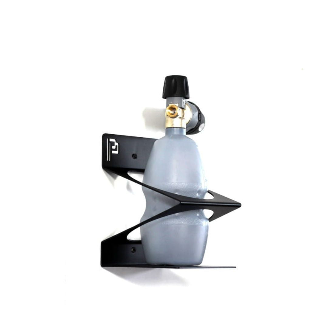 Poka Premium Bottle Holder for 1 bottle. Snow Foam Gun Holder. High quality aluminium brush holder for workshop. Poka Premium Ireland Poka Premium Cork Ireland