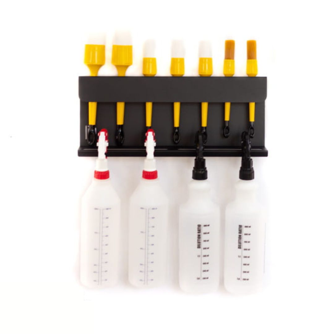 Poka Premium Brush and Bottle Holder 40cm Blank. Work Stuff brush holder. High quality aluminium brush holder for workshop. Poka Premium Ireland Poka Premium Cork Ireland