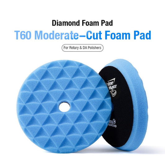 ShineMate T60 Blue Black Diamond pad can remove sanding marks between 1500 and 2000 grit and correct medium oxidation.