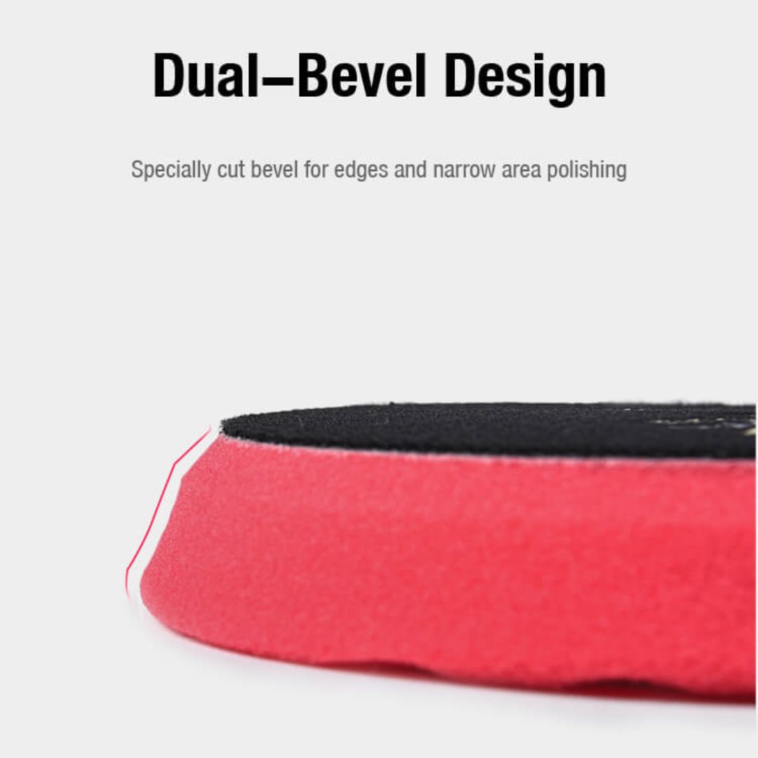 ShineMate T10 Red Black Diamond pad. Fine finishing pad in red. For Da and Rotary polishers. ShineMate Ireland