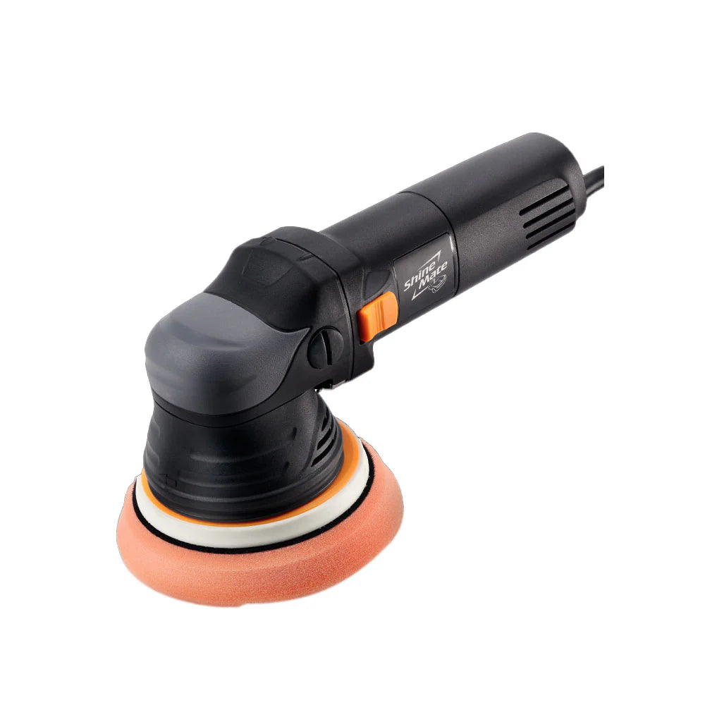 Shinemate EX605 polisher with orange pad on a white background, labeled 'Web Exclusive'.
