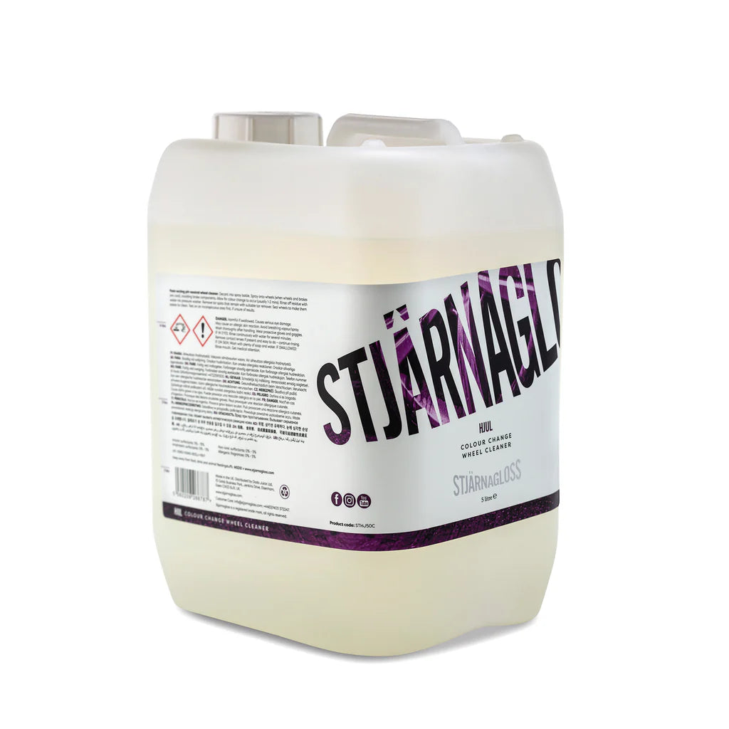 Stjarnagloss wheel cleaner. colour changing wheel cleaner. ph neutral and safe wheel cleaner. Like Autoglym Magma, ADBL Vampire and Bilt Hamber auto-wheel. Stjarnagloss Ireland, Stjarnagloss Cork Ireland