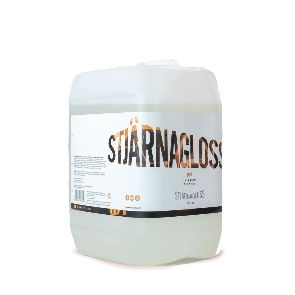 Stjarnagloss Inni 5L Interior Cleaner. Cleaner for dashboard. Interior plastic cleaner. Interior fabric cleaner. Stjarnagloss Ireland, Stjarnagloss Cork Ireland
