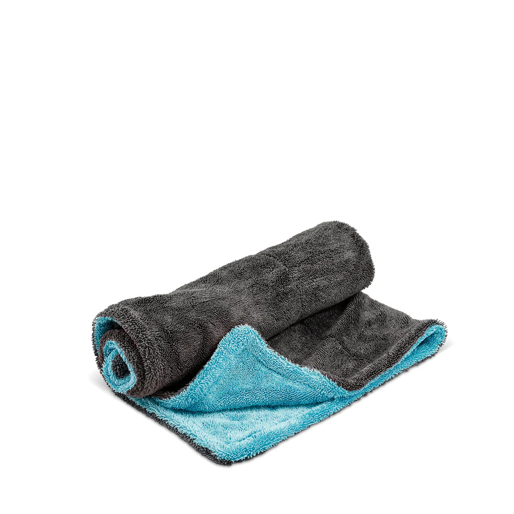 Stjarnagloss Thorstig Microfibre Drying Towel. Pink with grey double twisted drying towel. Stjarnagloss Ireland, Stjarnagloss Cork Ireland