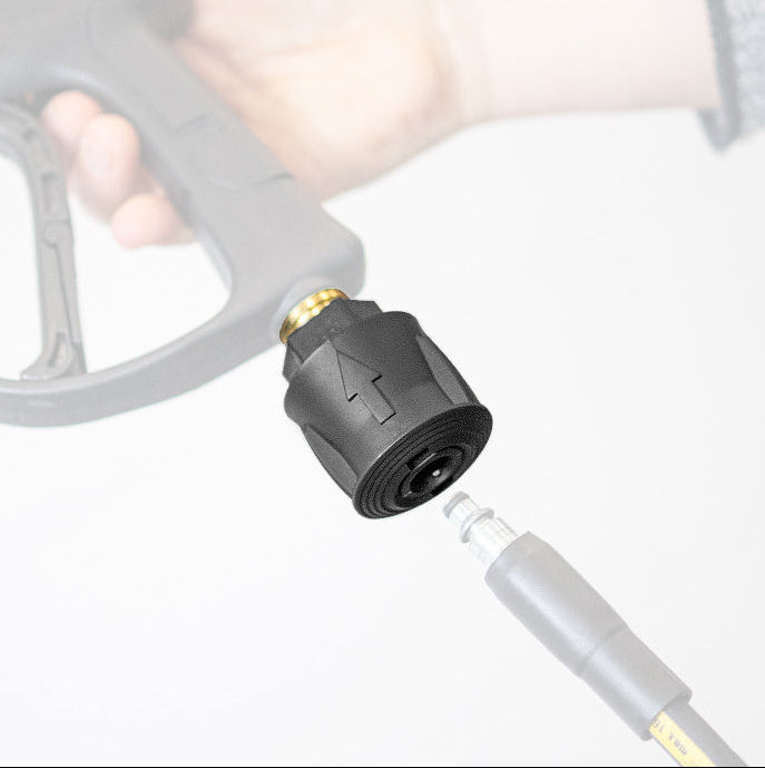 Karcher and Nilfisk Adapter for Stubby Quick Release Trigger Gun. Snow foam trigger lance. Adapter Nilfisk short trigger gun. washme ireland