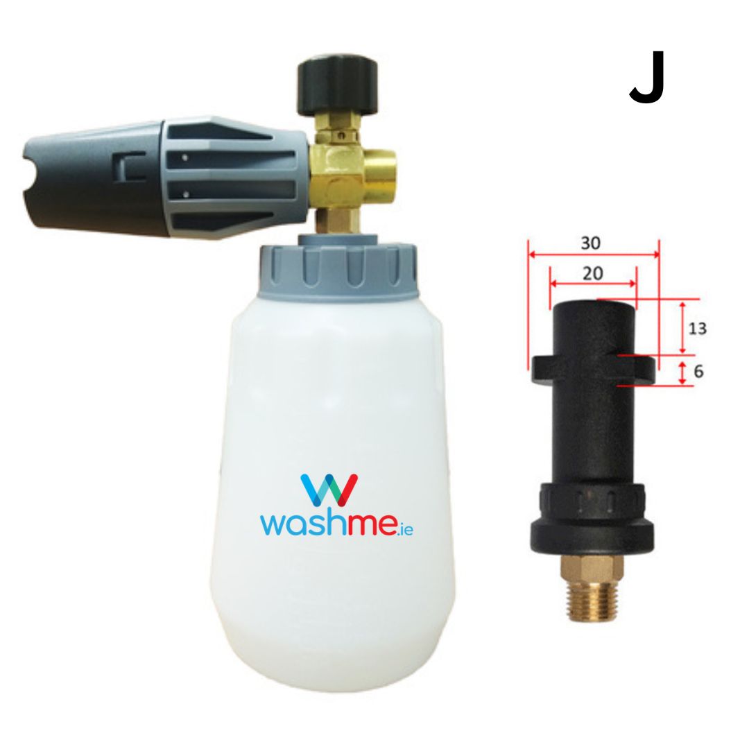 washme.ie High Pressure Car Wash Snow Foam Lance/ Foam Cannon. Snow foam lance is also called foam lance, foam cannon, foam generator, foam nozzle, foam gun. Best Foam gun Ireland Karcher Adapter power washer