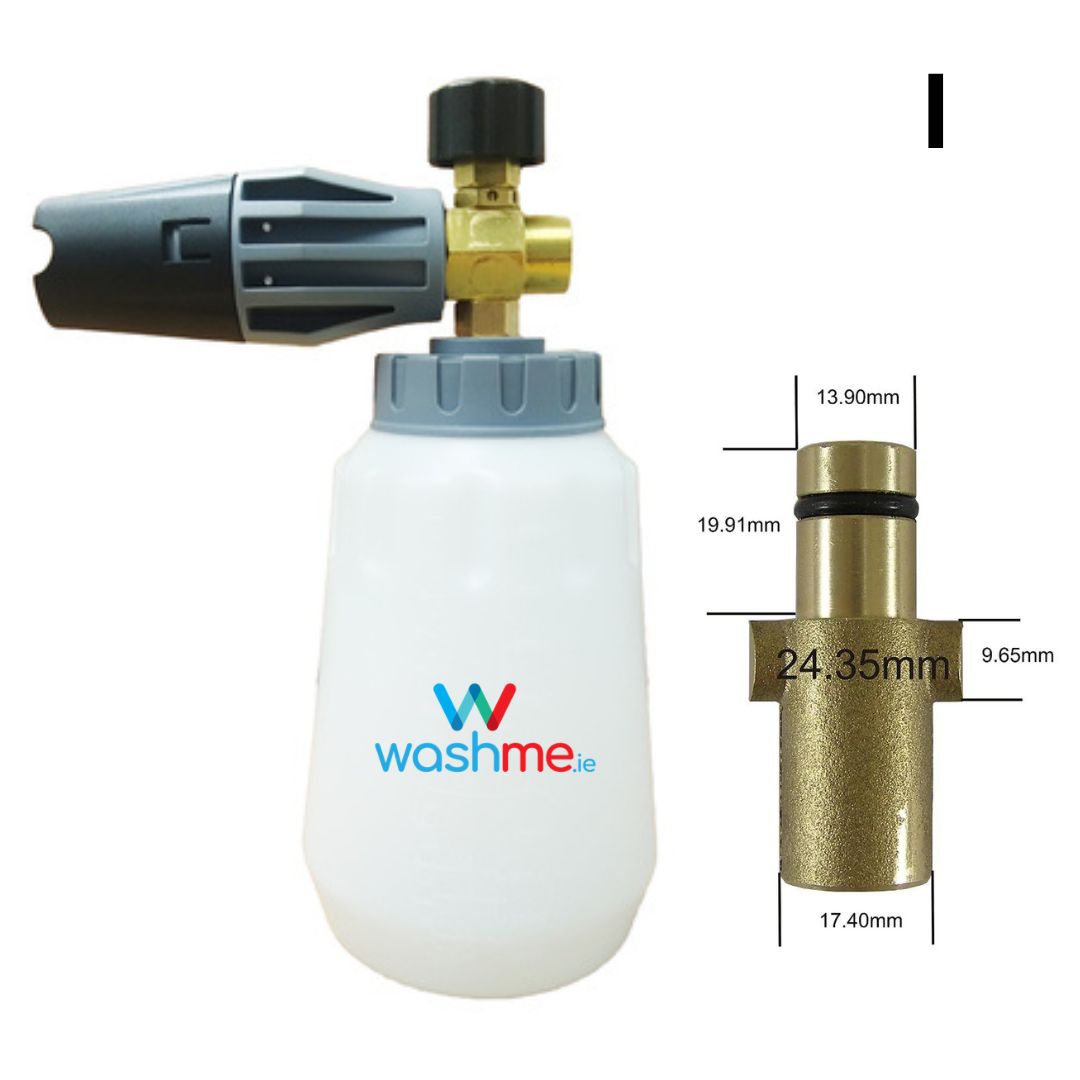 washme.ie High Pressure Car Wash Snow Foam Lance/ Foam Cannon. Snow foam lance is also called foam lance, foam cannon, foam generator, foam nozzle, foam gun. Best Foam gun Ireland Nilfisk Pro Adapater Power washer