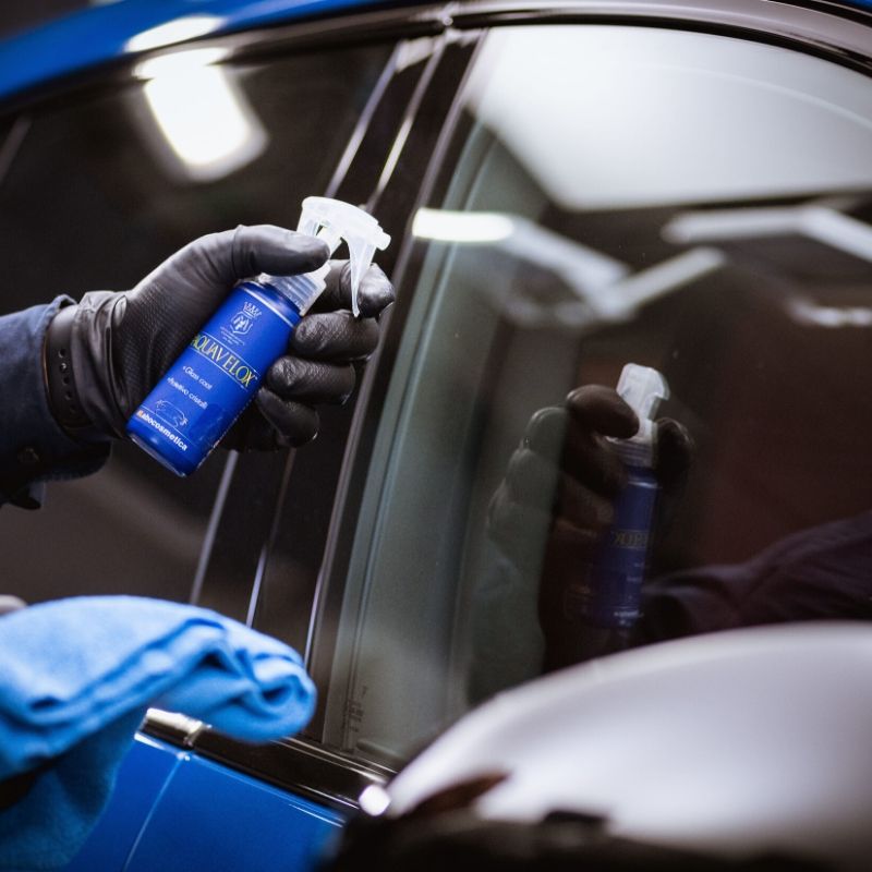 Labocosmetica AQUAVELOX Ceramic coating for glass. glass coating. Hydrophobic Class coating. Like Rain X. water runs off windshield. Labcosmetica Cork Ireland.