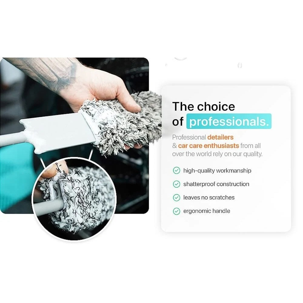 chemicalworkz Flat Microfibre Wheel Brush (Washable Cover)