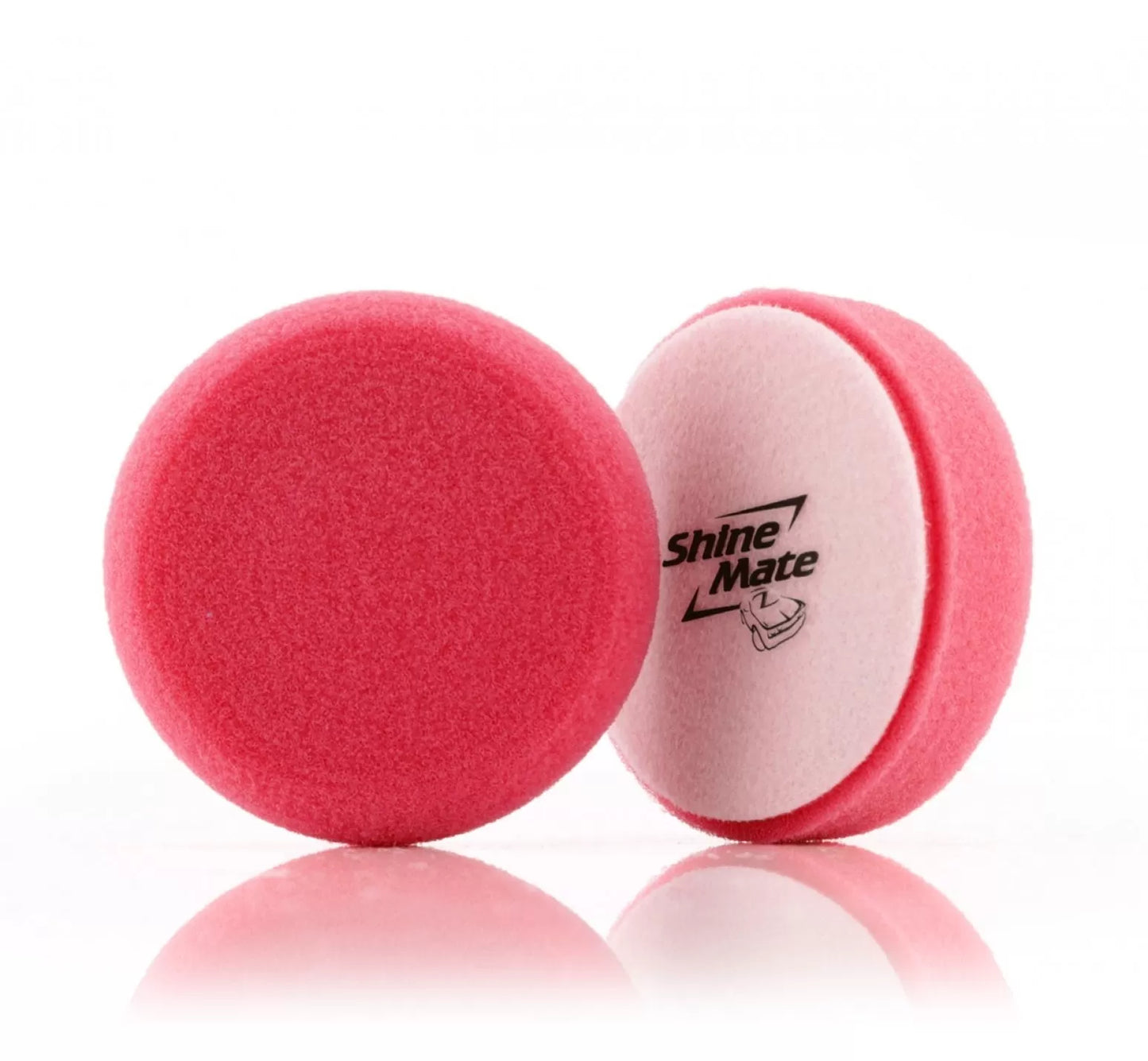 Shinemate Polishing Pad red 3". Slim Pad for polishing. Refinishing pad. High cutting compound pad. washme.ie. Best pads for Flex, Rupes, ShineMate, Liquid Elements polishing pad.