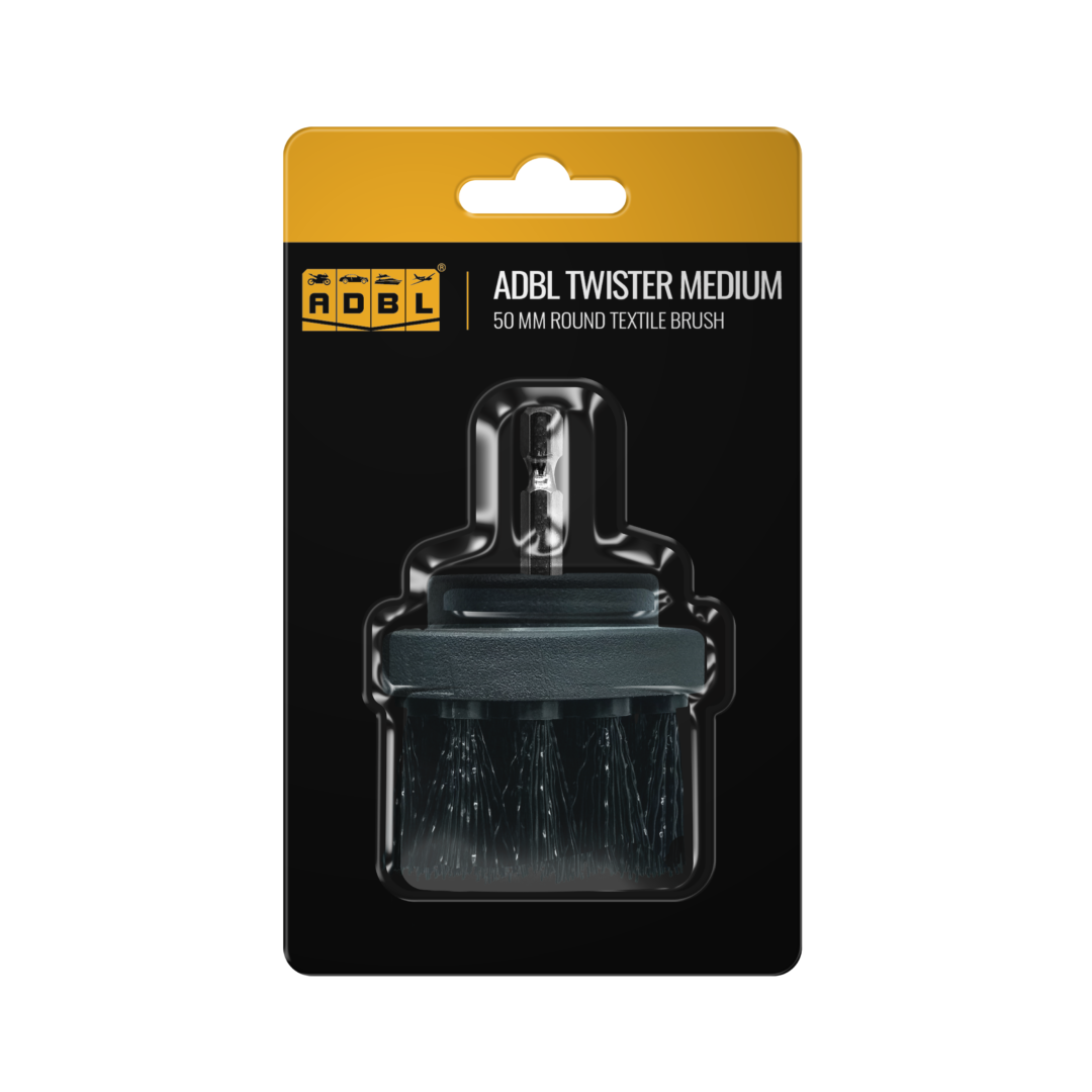 ADBL Twister Drill Brush . Round textile brush with black bristles. ADBL Cork Ireland