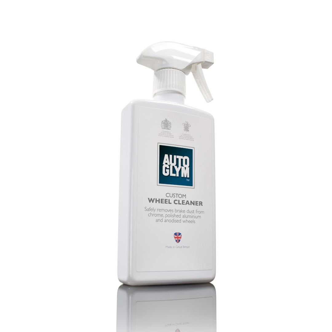 Autoglym Custom Wheel Cleaner 500ml. White Bottle with green label. Autoglym Cork Ireland