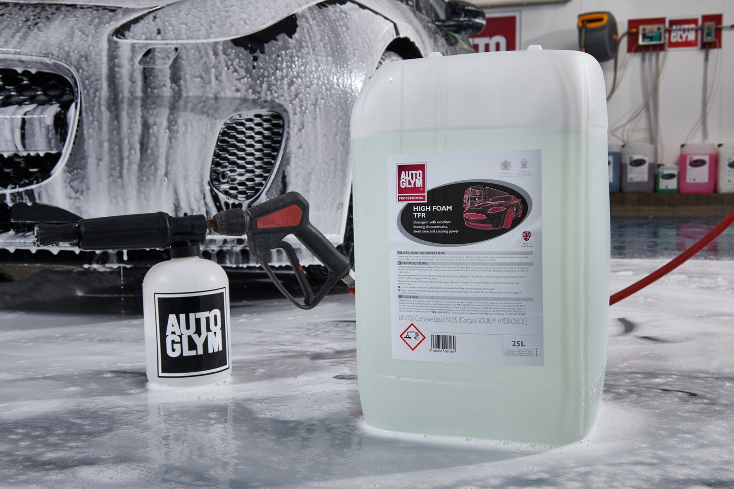 Autoglym High Foam TFR. Heavy Duty foam for trucks and lorries. Traffic Film Remover. Autoglym High Foam TFR. Autoglym Shampoo foam gun. Clean tractor and lorries and trucks. Autoglym Cork Ireland