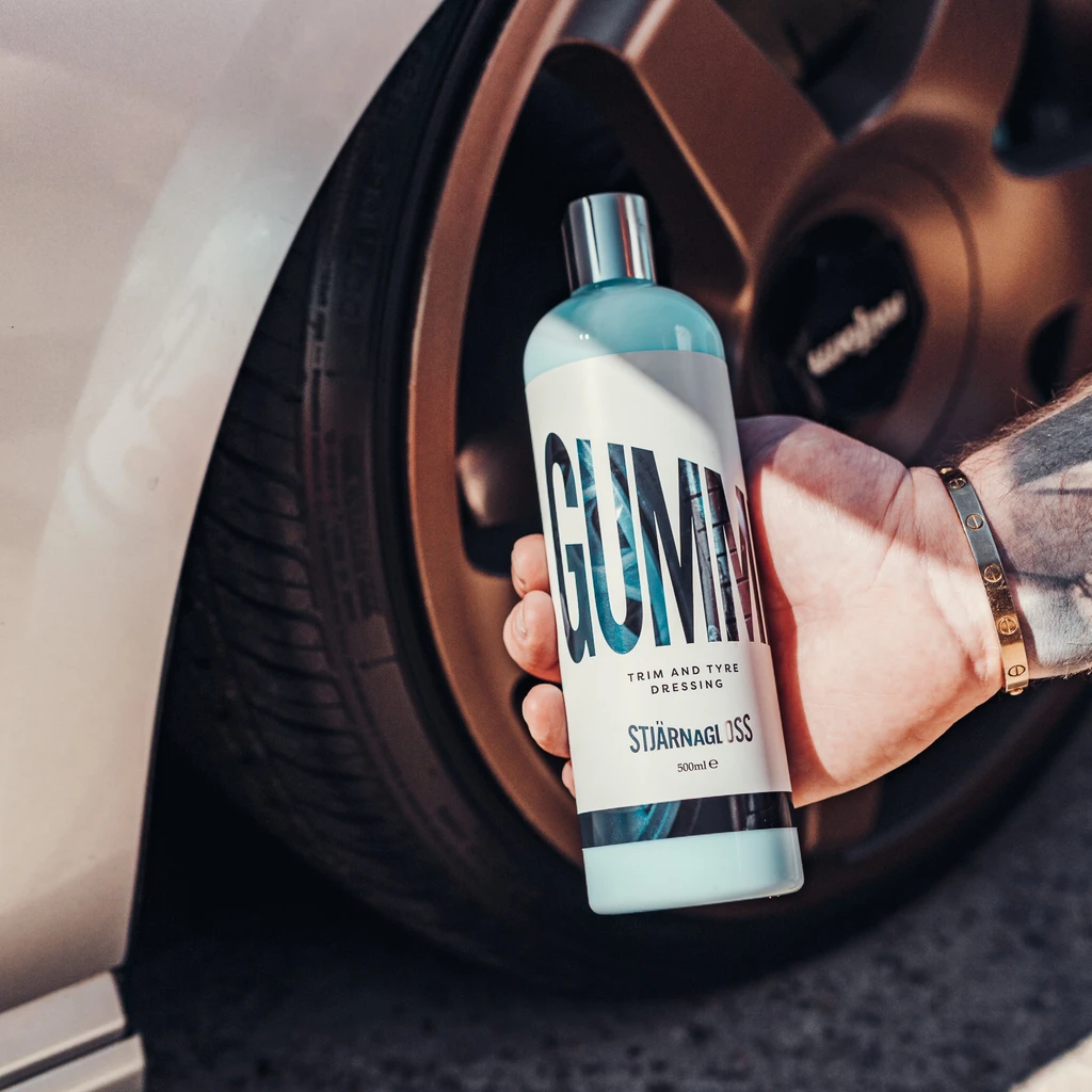 Stjarnagloss Gummi Tyre Dressing. Trim Dressing and Trim restorer. Tyre Gel. Stjarnagloss Ireland, Stjarnagloss Cork Ireland