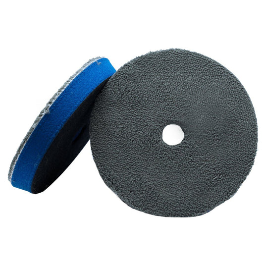 Labocosmetica Heavy Fiber Polishing Pad. Blue seam with microfibre bottom in grey. Polishing Pad. Labocosmetica Cork Ireland