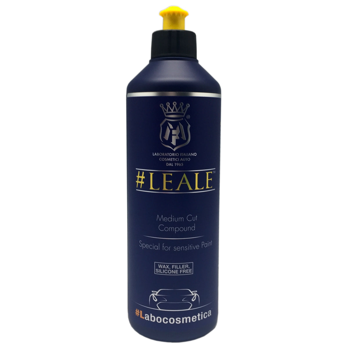 Labocosmetica Leale. Medium cut compound polish. best polisher. Easy wipe off. Blue bottle, black lid and yellow tip. Labocosmetica Cork Ireland
