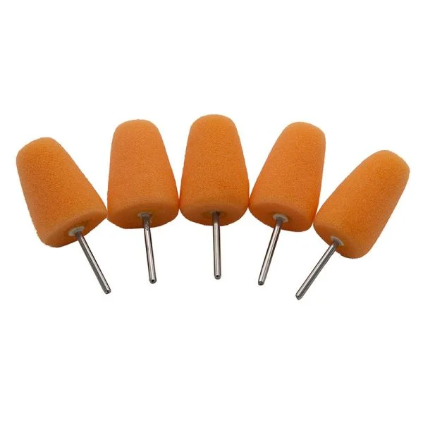 Liquid Elements Polishing Cones. Hard cut burgundy, Medium Cut Yellow, Polishing orange. Liquid Elements Cork Ireland, Liquid Elements Irealand. Polishing cones for door handles. Piano Black interior polish. Polishing Cones for Liquid Element A800 Piko Nano Mini Polisher.