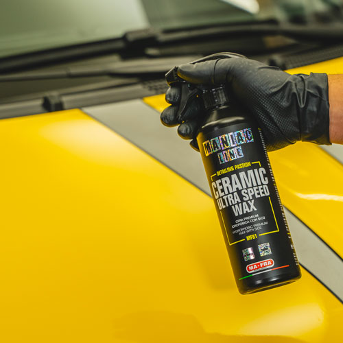 Ma-Fra Maniac Line Ceramic Spray Wax SiO2. Best quick detailer for bodywork and wheels. Non acid wheel cleaner. Labocosmetica. Ma-Fra Ireland Cork
