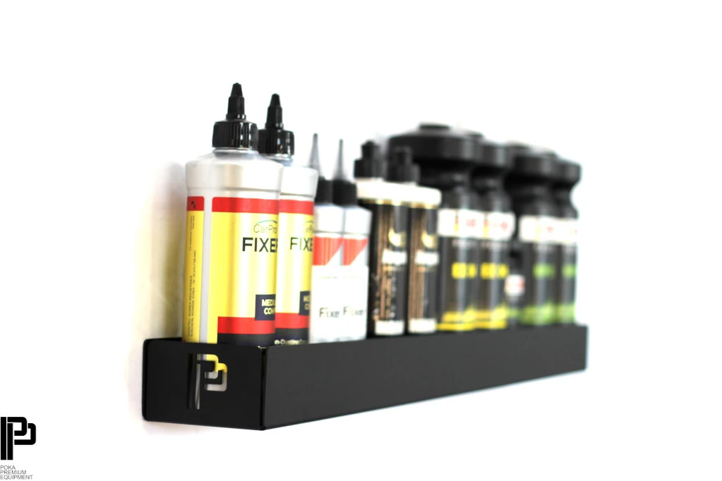 Poka Premium Bottle Holder Tray 80cm. High quality aluminium brush holder for workshop. Poka Premium Ireland Poka Premium Cork Ireland