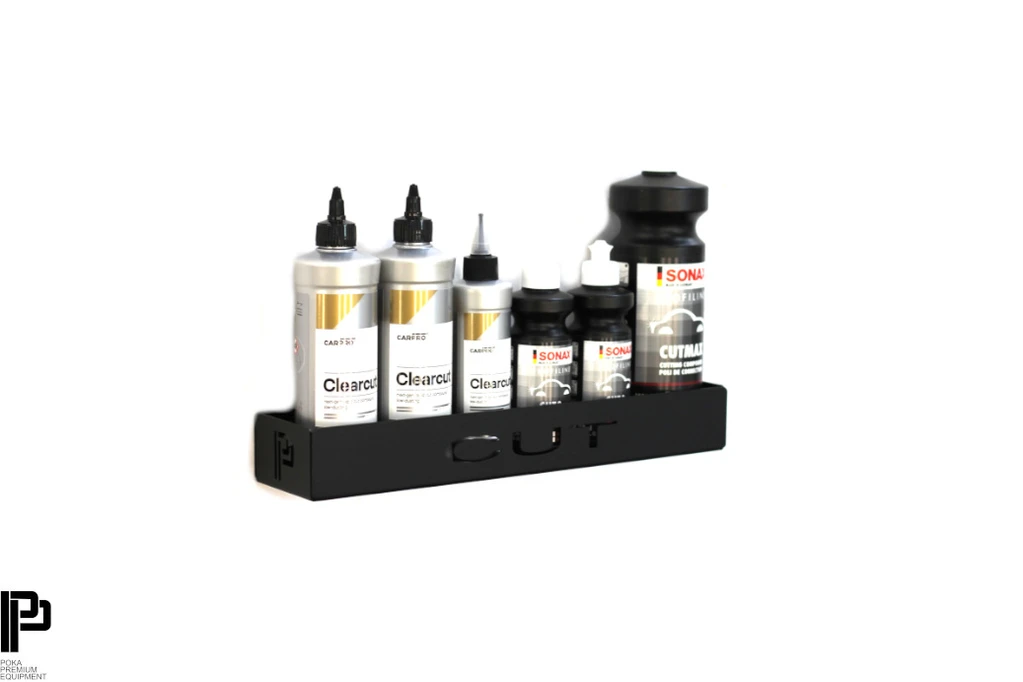Poka Premium Bottle Holder Tray Cut. High quality aluminium brush holder for workshop. Poka Premium Ireland Poka Premium Cork Ireland