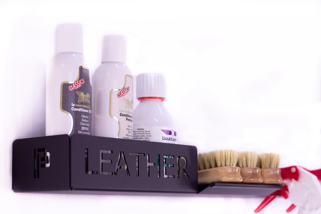 Poka Premium Leather Care Shelfe 50cm. High quality aluminium brush holder for workshop. Poka Premium Ireland Poka Premium Cork Ireland