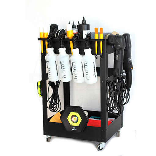 Poka Premium Detailing Trolley. Workshop Trolley. Brush Holder, Bottle Holder. Poka Premium Ireland. Poka Premium Cork Ireland