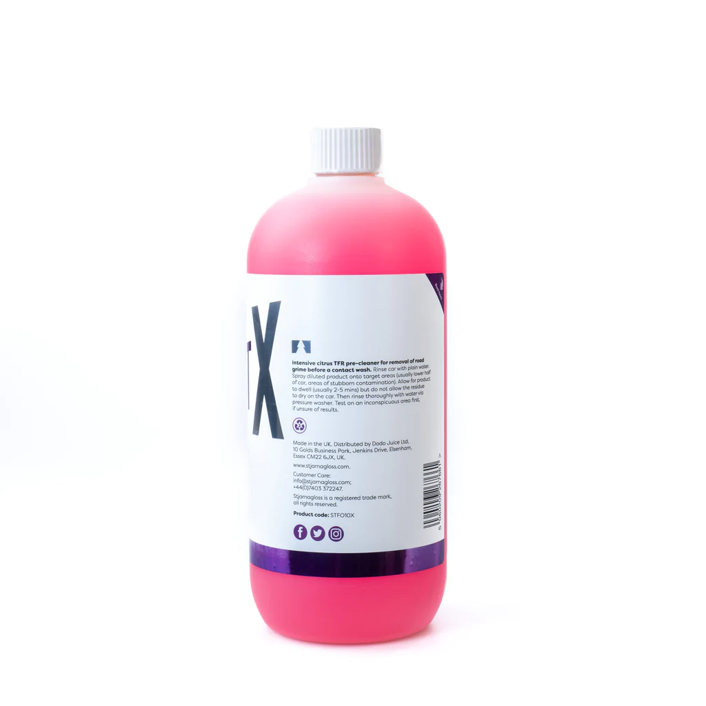 Stjarnagloss Forst X Citrus Pre-wash concentrate. Citrus Pre-was for cars. Snow foam pre wash. Stjarnagloss Ireland, Stjarnagloss Cork Ireland