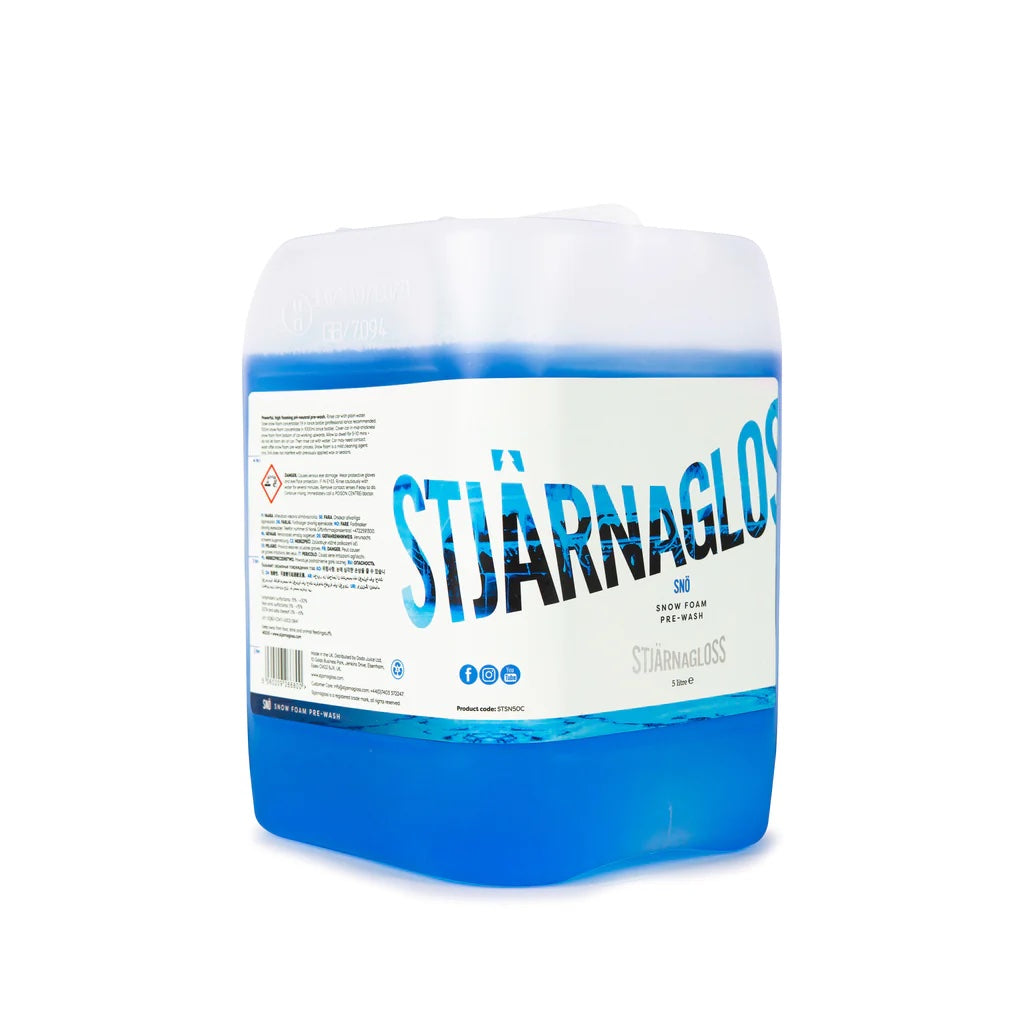 Stjarnagloss Sno Snow Foam. ph neutral snow form. thick snow foam. pre wash snow foam. best snow foam. Like Autoglym Polar Blast, ADBL Yeti. Stjarnagloss Ireland, Stjarnagloss Cork Ireland. Mercedes AMG GT