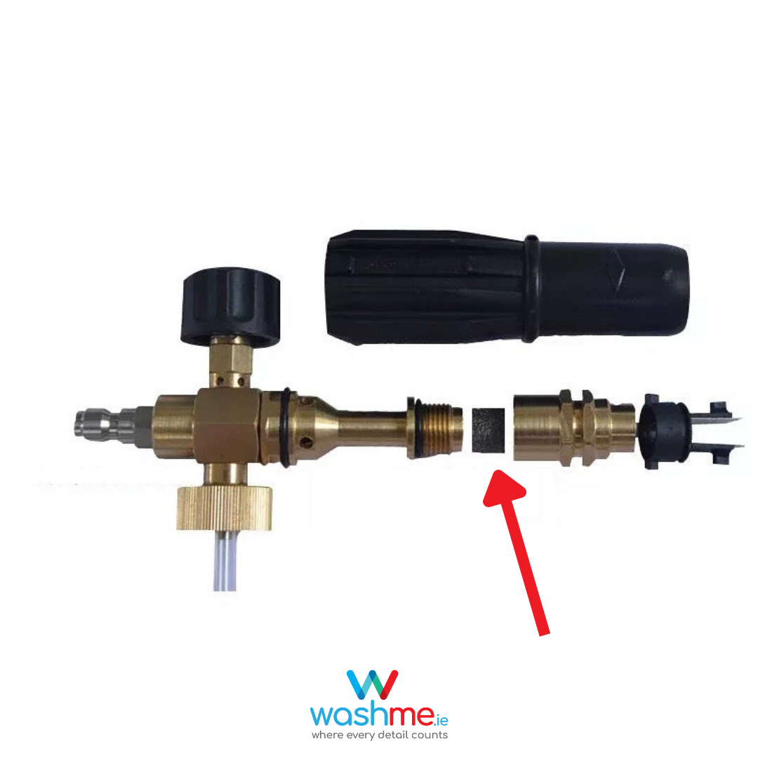 WashMe Snow Foam Lance Replacement Aerator Filter - Steel Mesh. Stainless Replacement Pressure Washer Snow Foam Lance Mesh Gauze Filter Made of high quality stainless steel, durable and practical This mesh filter is for foam nozzle / foam cannon / foam gun / snow foam lance